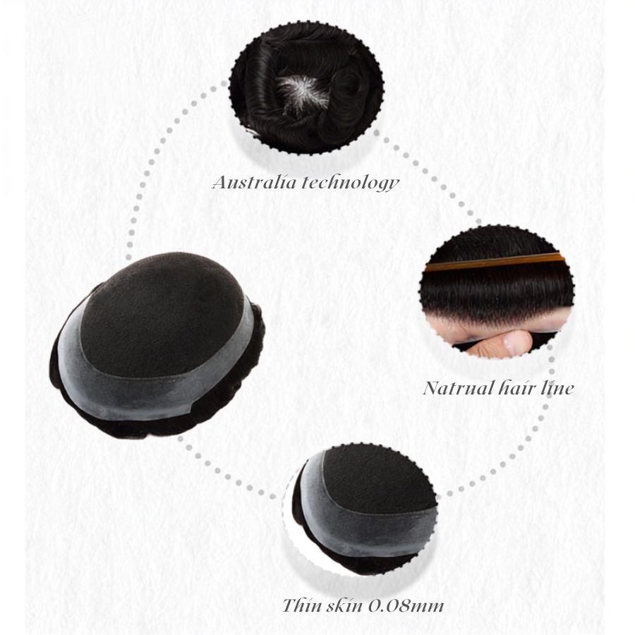 AUSTRALIA SWISS LACE IN CENTER WITH A WIDER POLY PERIMETER HAIR SYSTEM WHOLESALE - Image 7