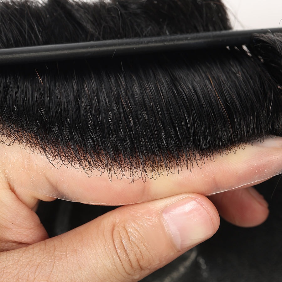 MPK| 0.08MM SKIN HAIR SYSTEM WITH DOUBLE KNOTS POLY HAIR REPLACEMENT - Image 5