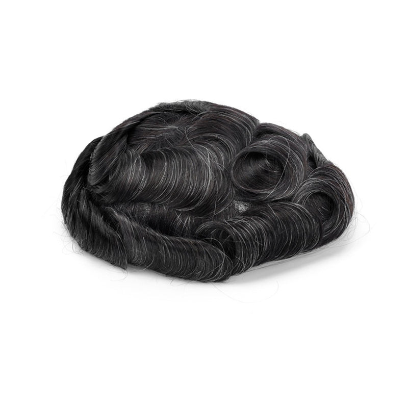 Q6 SWISS LACE HAIR SYSTEM WITH POLY SIDE AND BACK BLEACHED KNOTS - Image 13