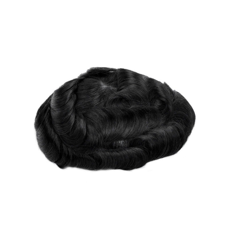Q6 SWISS LACE HAIR SYSTEM WITH POLY SIDE AND BACK BLEACHED KNOTS - Image 7