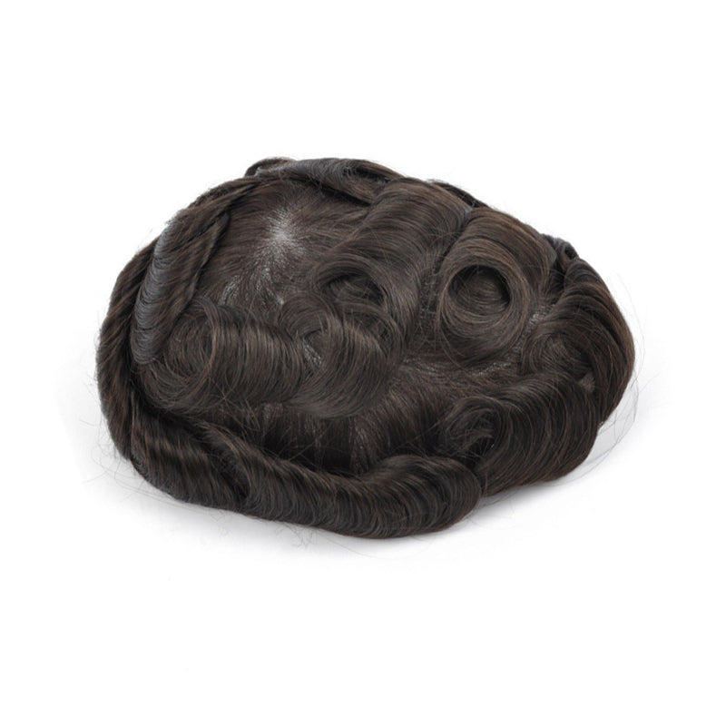 Q6 SWISS LACE HAIR SYSTEM WITH POLY SIDE AND BACK BLEACHED KNOTS - Image 8