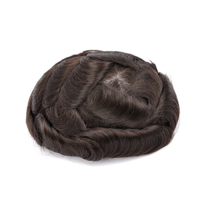 Q6 SWISS LACE HAIR SYSTEM WITH POLY SIDE AND BACK BLEACHED KNOTS - Image 9