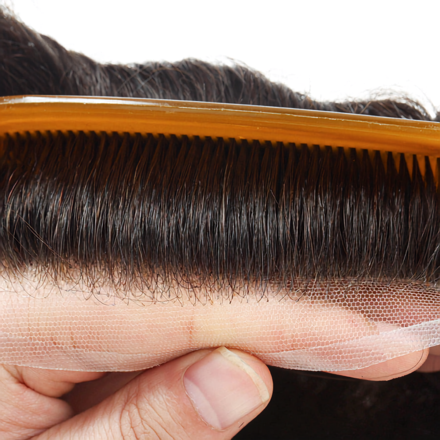HOLLYWOOD SWISS LACE HAIR SYSTEM WITH POLY PERIMETER AND LACE FRONT - Image 3